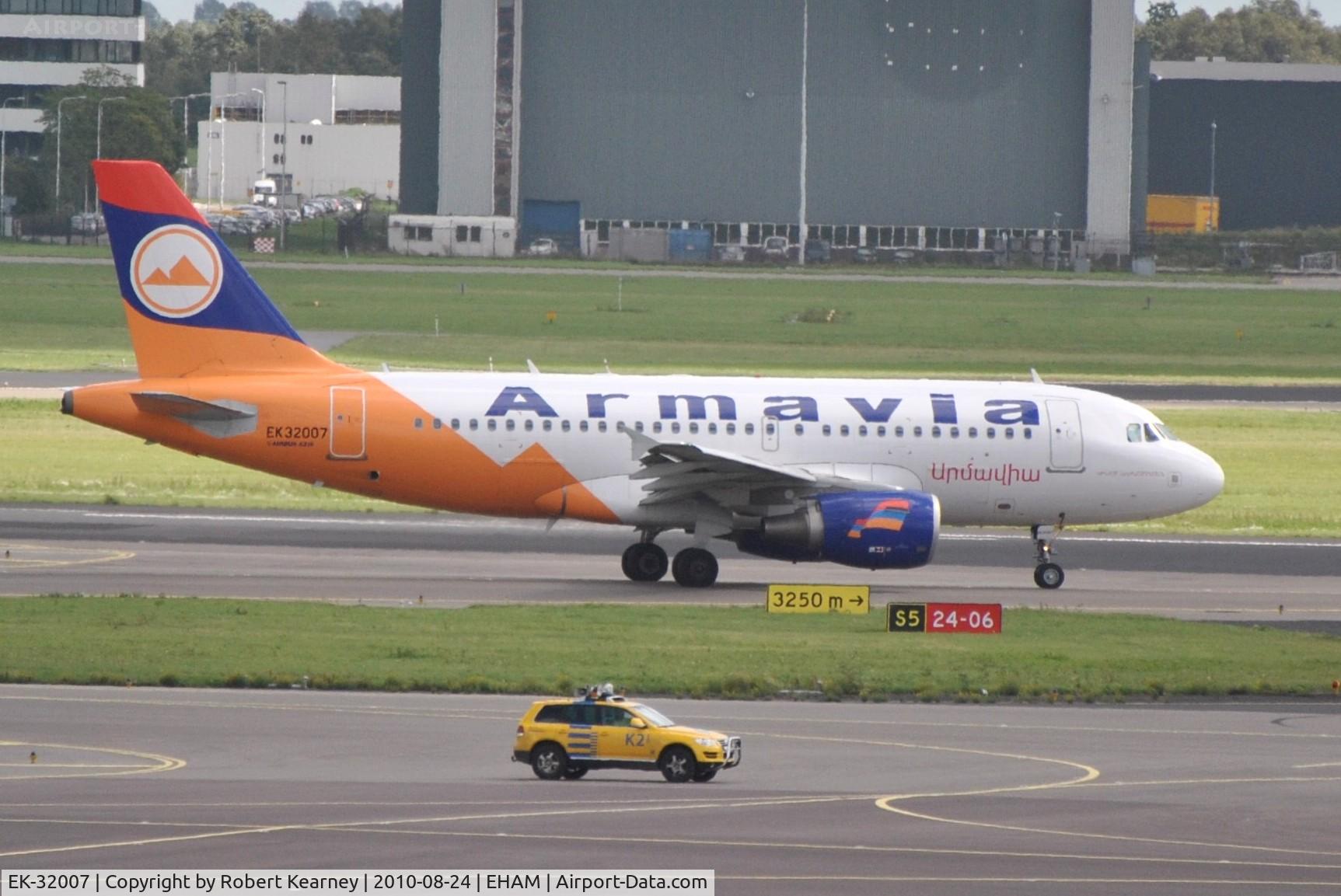 EK-32007, 2009 Airbus A319-111 C/N 3834, Armavia taxiing for departure...first rare one of the day