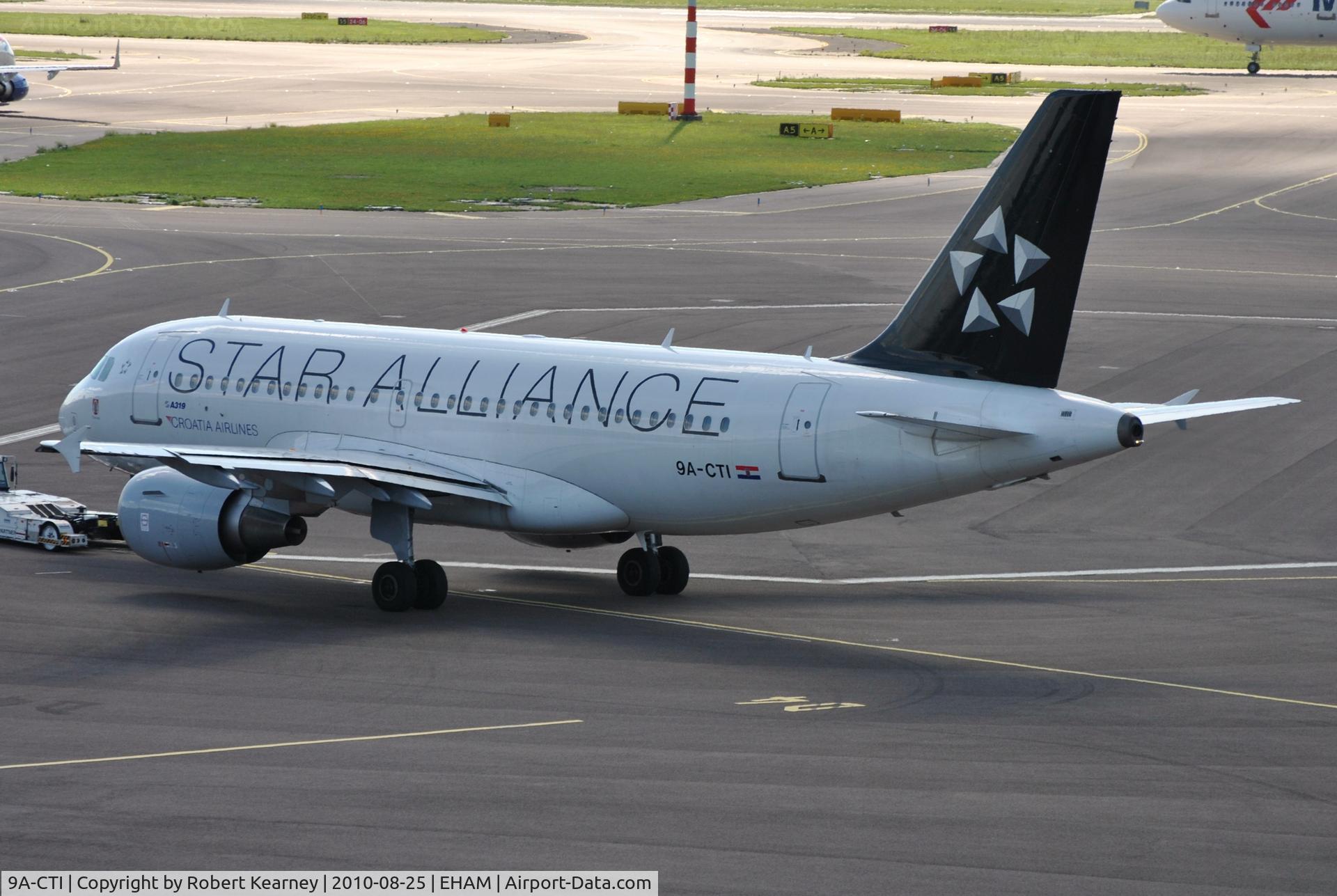 9A-CTI, 1999 Airbus A319-112 C/N 1029, Croatian on push-back