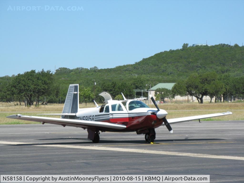 N58158, 1984 Mooney M20J 201 C/N 24-1509, Texas flying club Austin Mooney Flyers' Mooney M20J airplane.