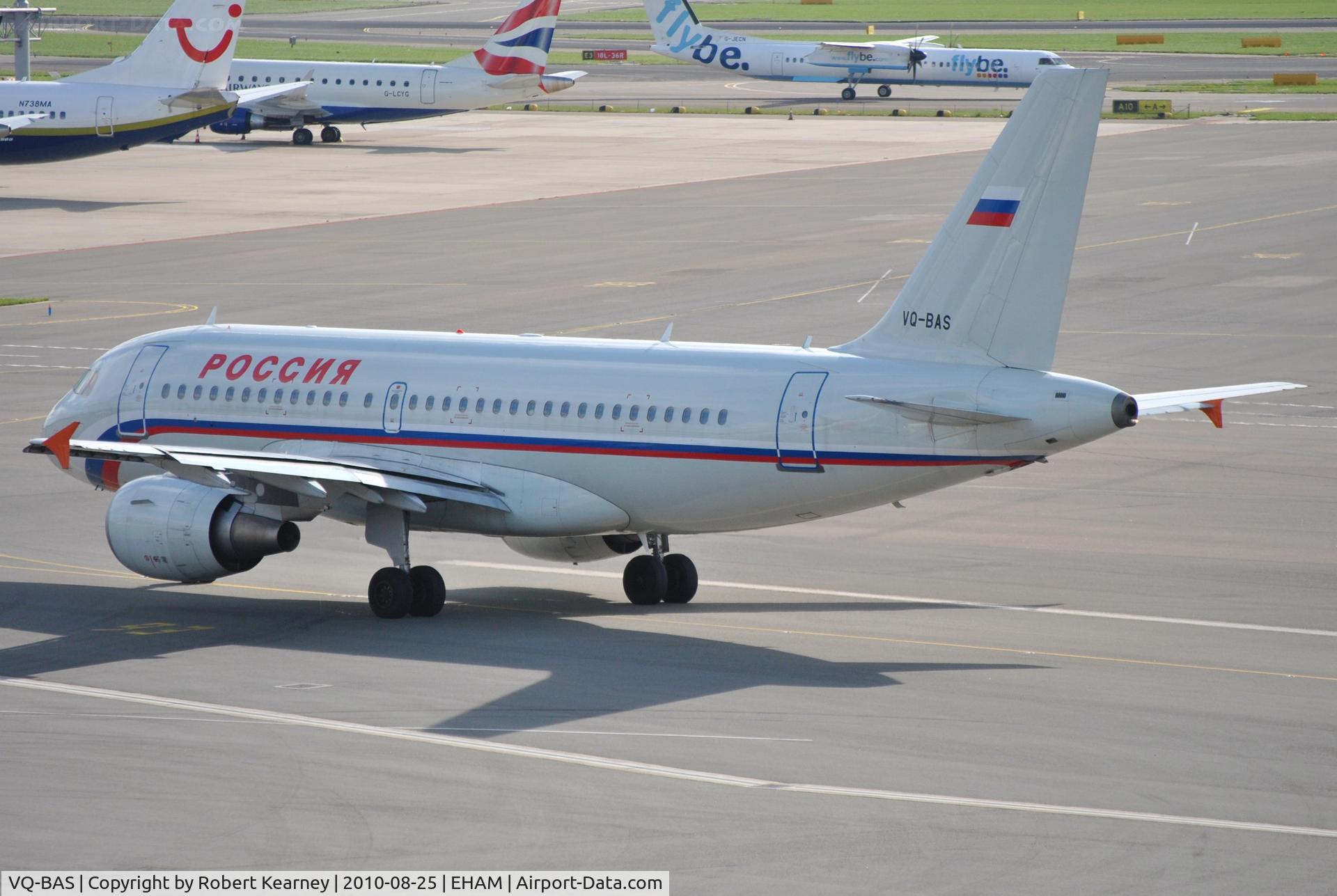 VQ-BAS, 2002 Airbus A319-111 C/N 1863, Rossiya awaiting taxi clearance