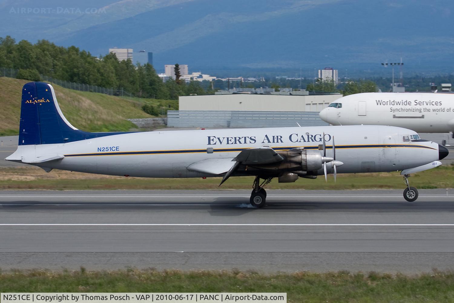 N251CE, 1953 Douglas C-118A Liftmaster (DC-6A) C/N 44612, Everts Air Cargo