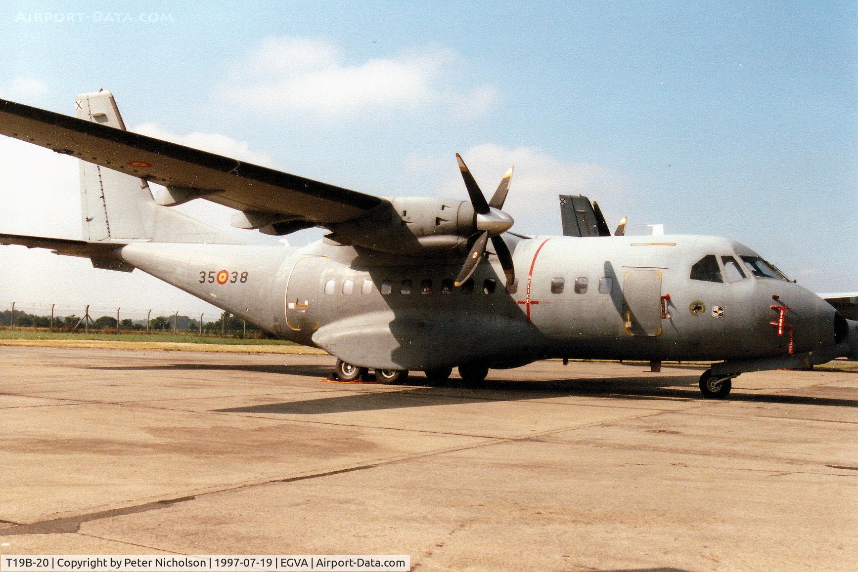 T19B-20, 1993 Airtech CN-235M-100 C/N C079, CN-235 of Ala 35 Spanish Air Force on display at the 1997 Intnl Air Tattoo at RAF Fairford.