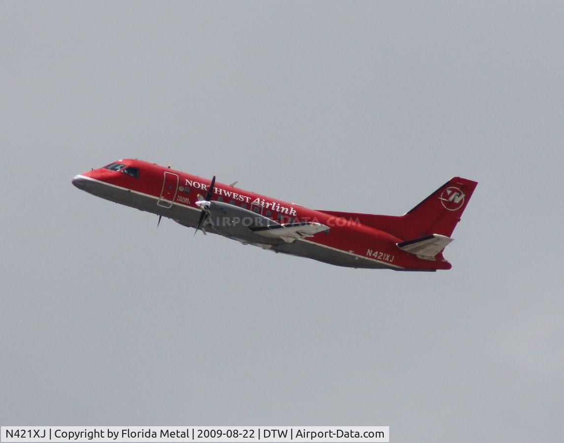 N421XJ, 1997 Saab 340B C/N 340B-421, Mesaba Saab 340