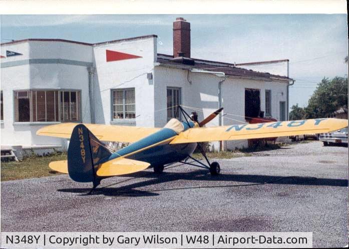 N348Y, 1933 Buhl LA-1 C/N 137, This was taken in 1966 at Essex Skypark.  I used to wash and wax this twice a year.