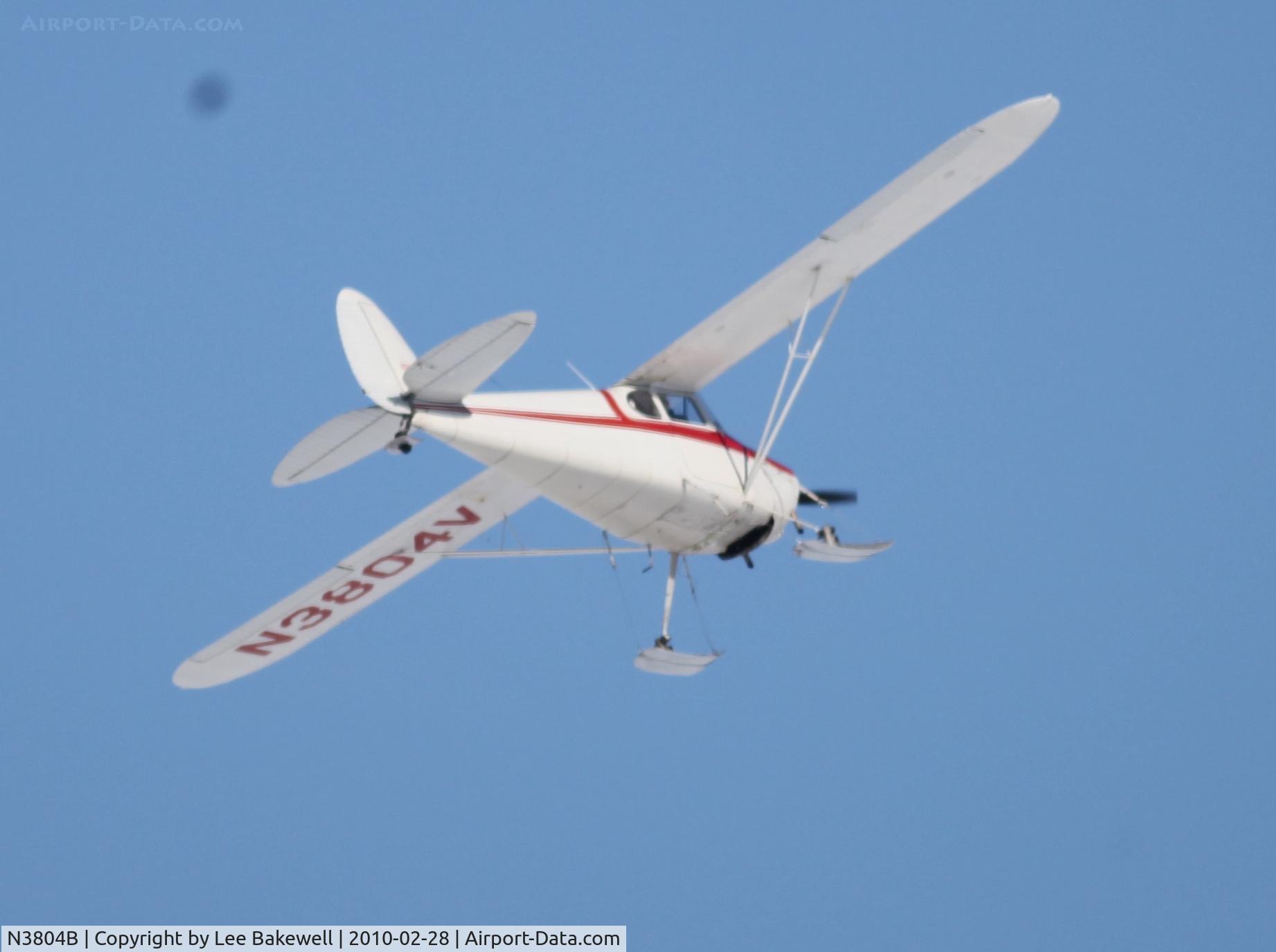 N3804B, Beech F35 Bonanza C/N D4066, While Operating on skis on Forest Lake, MN