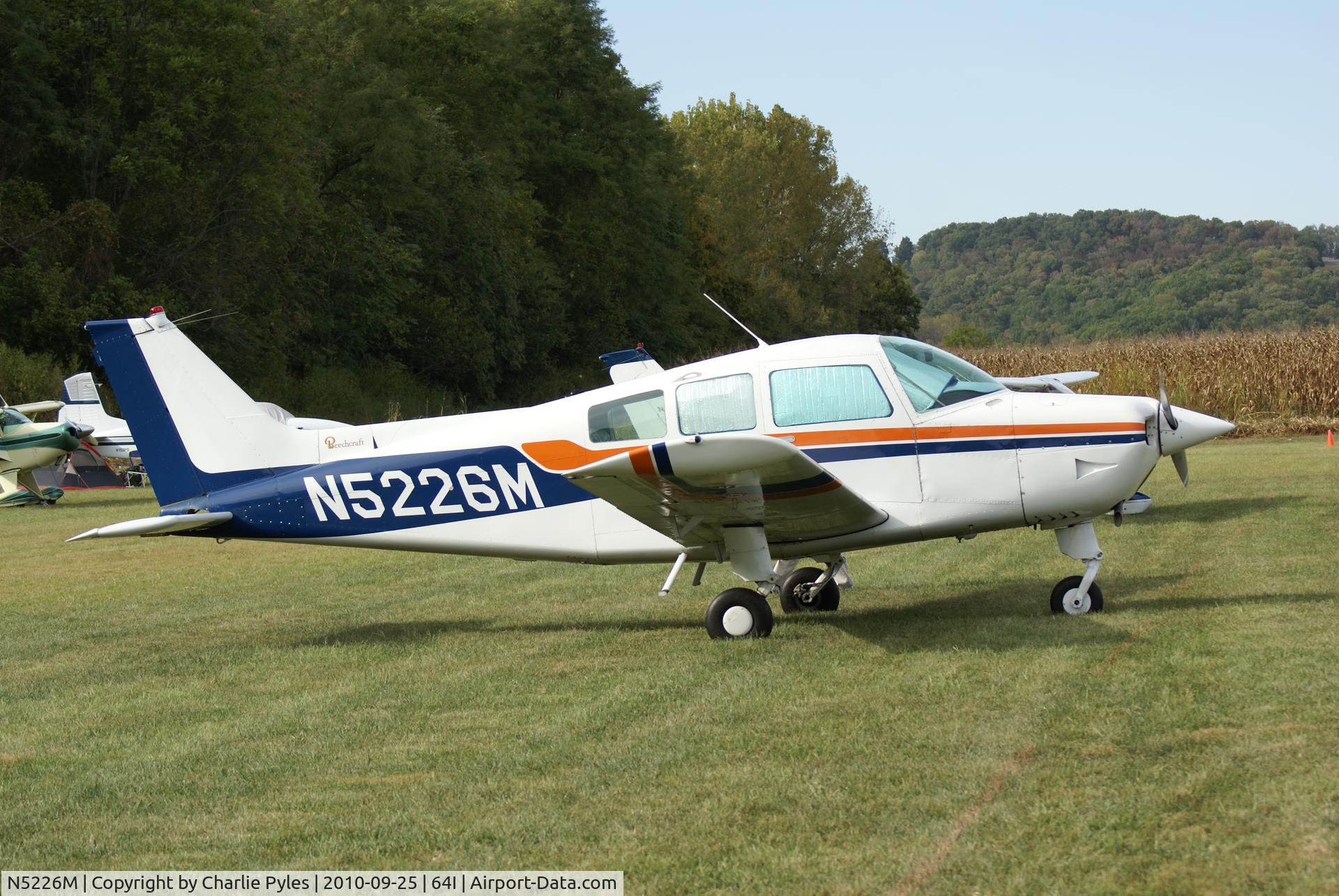 N5226M, 1978 Beech C23 Sundowner 180 C/N M-2014, The famous Speedybob liner at Lee Bottom 2010.