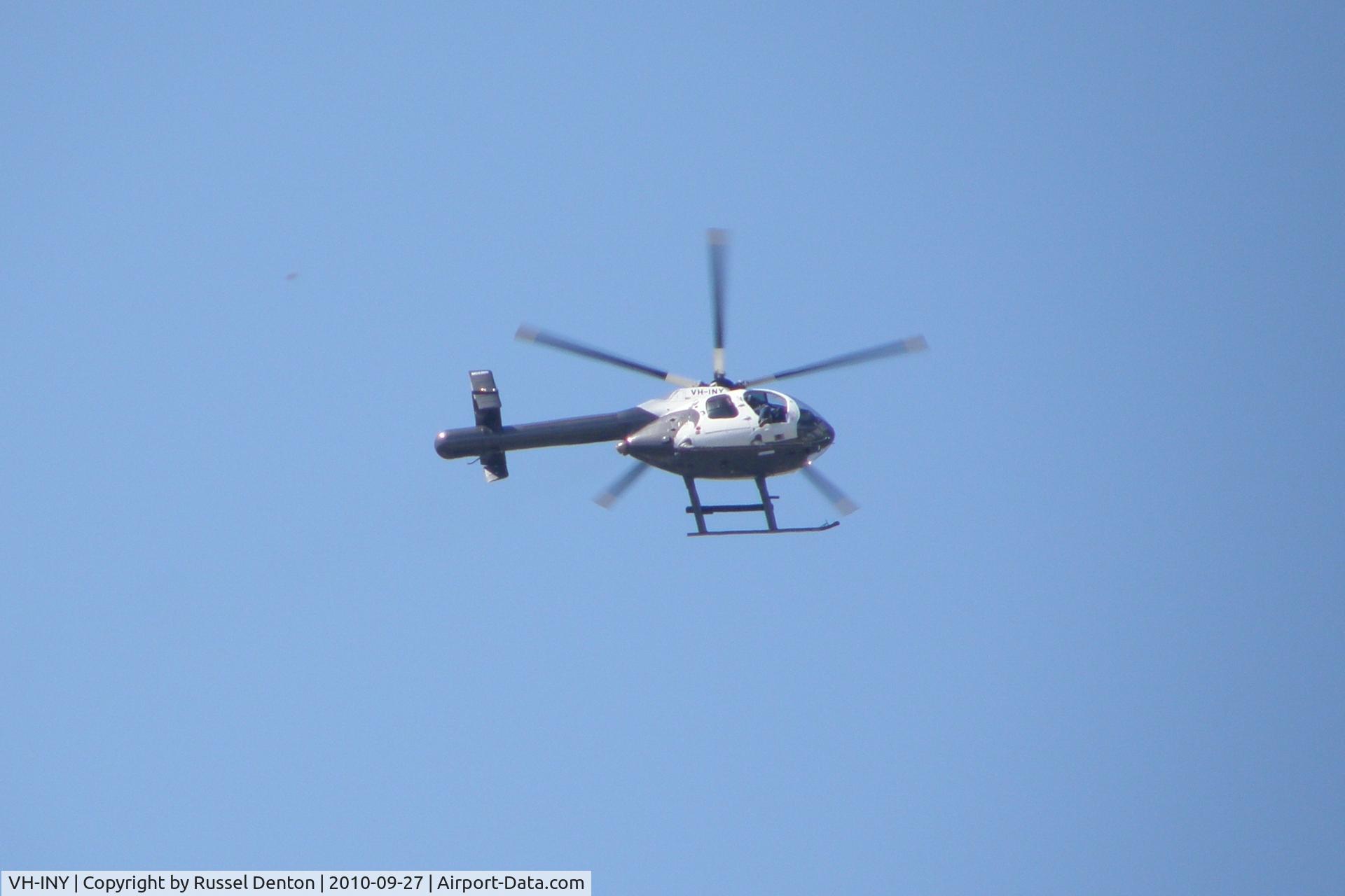 VH-INY, McDonnell Douglas MD-500N C/N LN002, This helicopter was seen flying around the Zillmere / Taigum area today on 27/09/2010 around 1:00 to 1:30