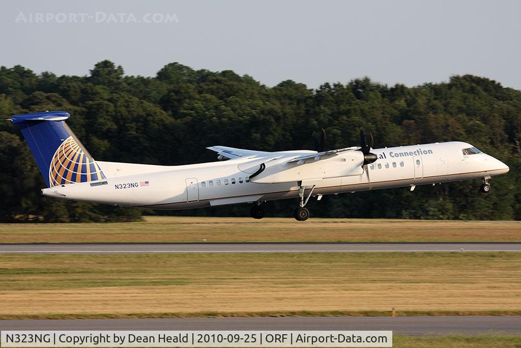 N323NG, 2010 Bombardier DHC-8-402 Dash 8 C/N 4323, Continental Connection (Colgan Air) N323NG departing RWY 23 en route to Newark Liberty Int'l (KEWR).