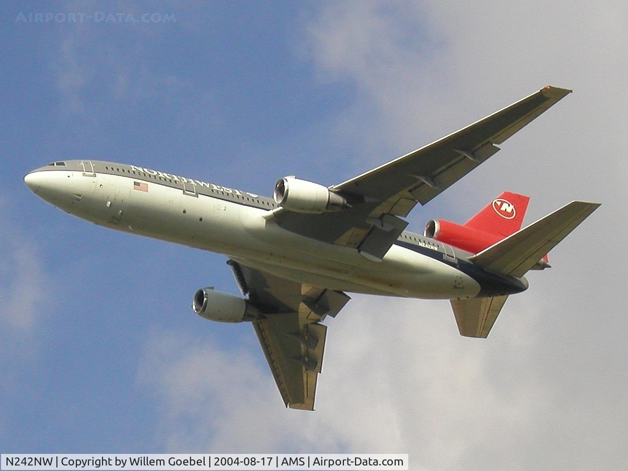N242NW, 1981 McDonnell Douglas DC-10-30 C/N 47845, Fly over Amsterdam airport