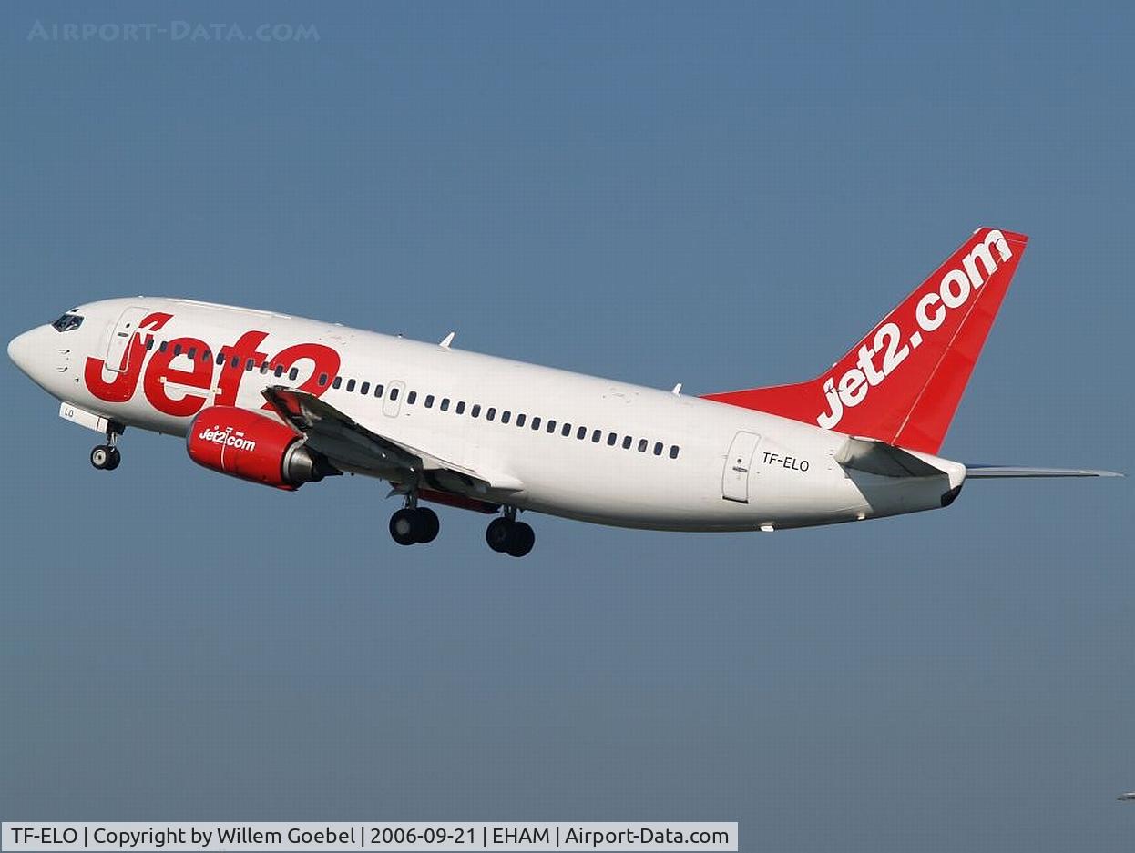 TF-ELO, 1988 Boeing 737-33A(QC) C/N 24028, Take off of the Zwanenburgbaan of Amsterdam airport