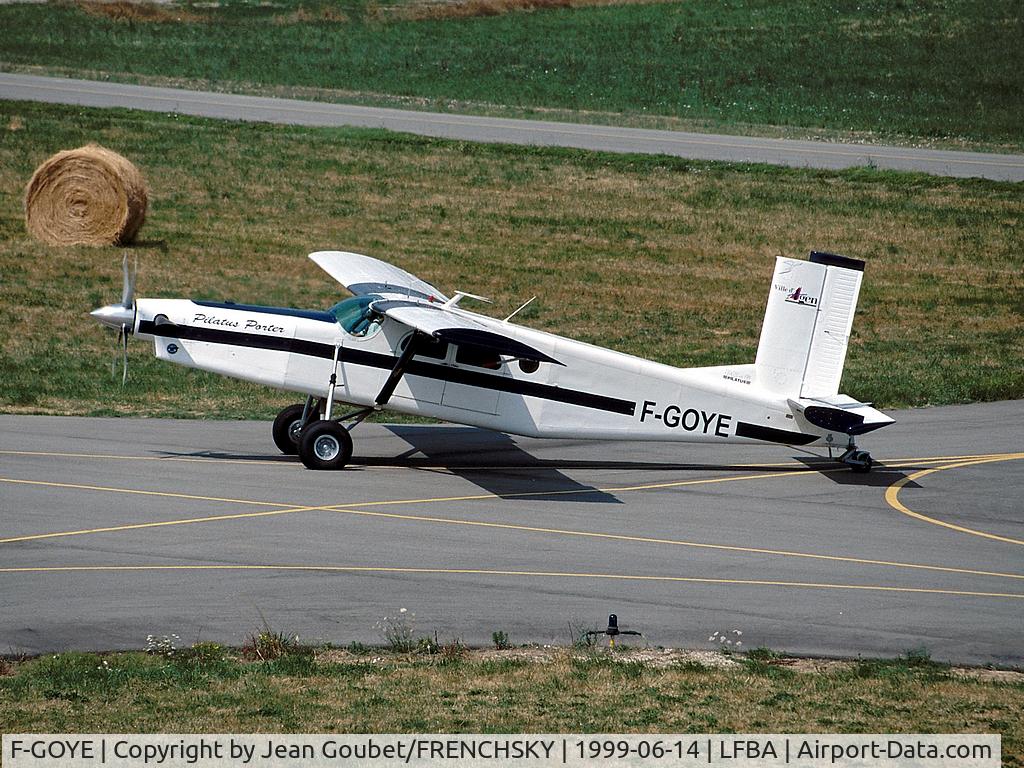 F-GOYE, 1961 Pilatus PC-6/B2-H2 Turbo Porter C/N 517, PARA CLUB AGENAIS