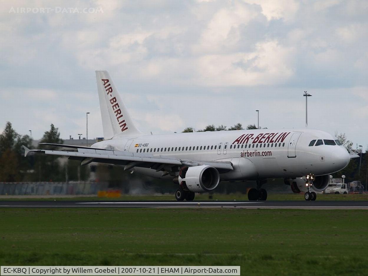 EC-KBQ, 2001 Airbus A320-214 C/N 1657, Landing on the Kaagbaan of Amsterdam airport