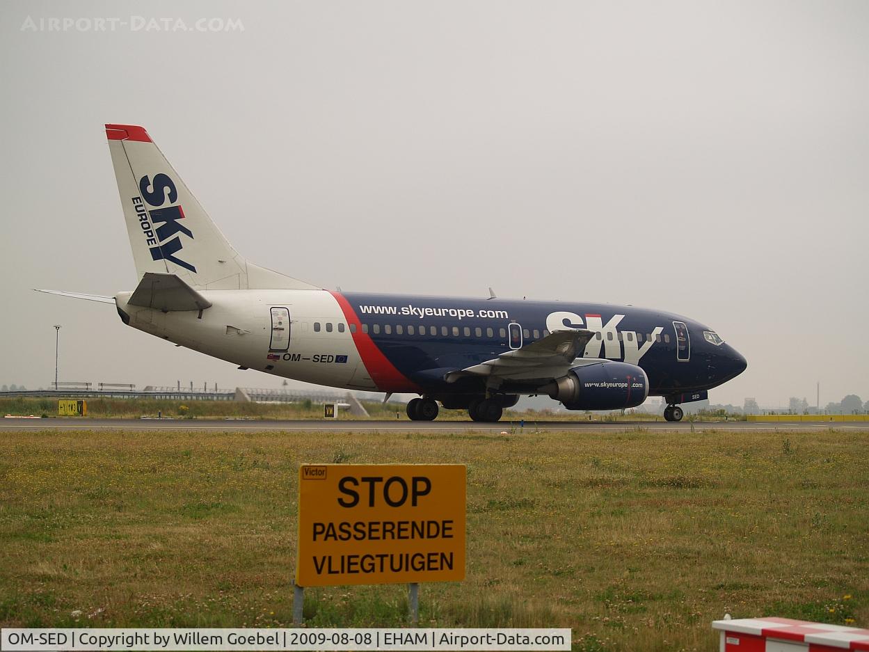 OM-SED, 1991 Boeing 737-53C C/N 24826, Taxi from the Polderbaan to the gate