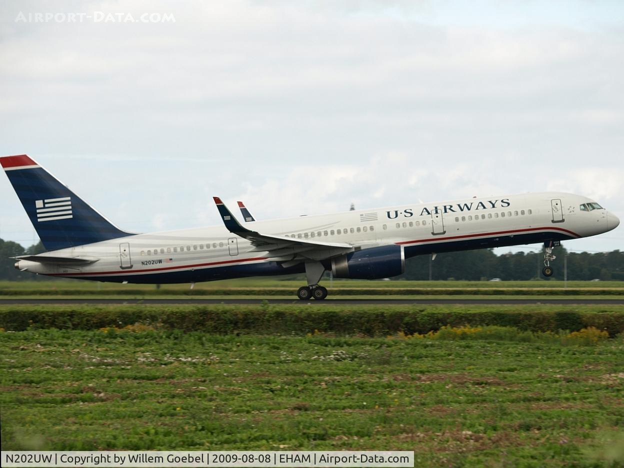 N202UW, 1995 Boeing 757-2B7 C/N 27811, Take off of the Polderbaan of Amsterdam airport