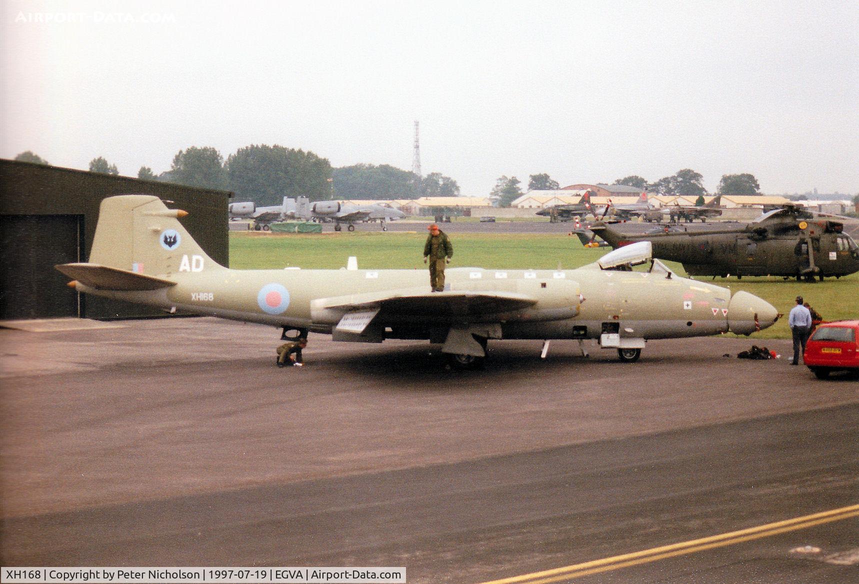 XH168, 1960 English Electric Canberra PR.9 C/N SH1732, Canberra PR.9 of 39[1 PRU] Squadron at RAF Wyton on the flight-line at the 1997 Intnl Air Tattoo at RAF Fairford.