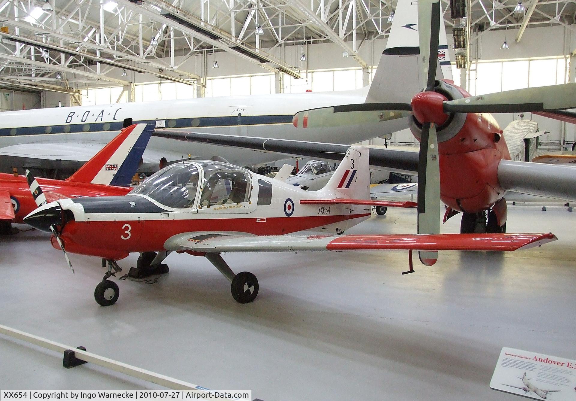 XX654, 1974 Scottish Aviation Bulldog T.1 C/N BH.120/312, Scottish Aviation Bulldog T1 at the RAF Museum, Cosford