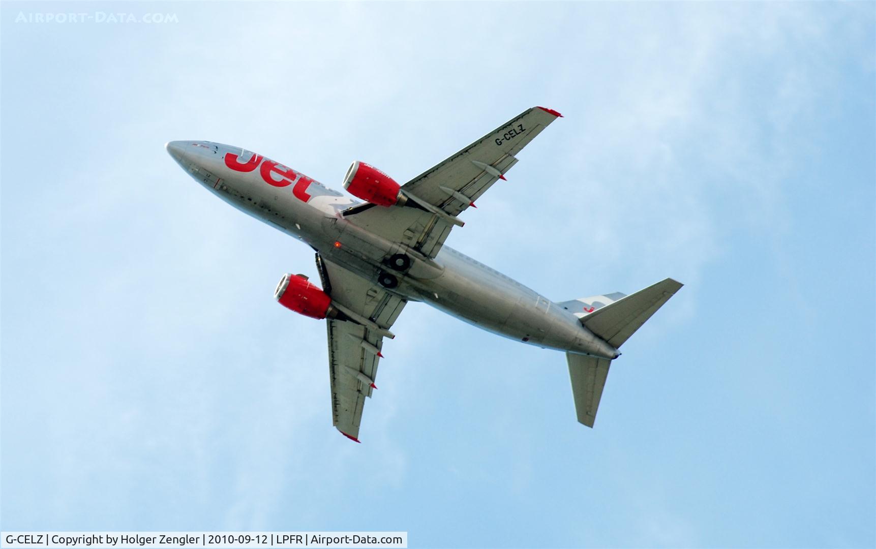 G-CELZ, 1986 Boeing 737-377(QC) C/N 23658, Seconds after take off: a low cost carrier on its way to Manchester (England, England.....)