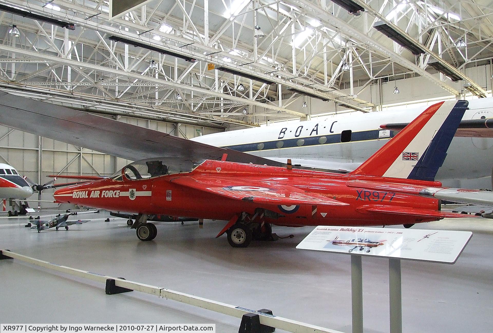 XR977, 1964 Hawker Siddeley Gnat T.1 C/N FL574, Folland (Hawker Siddeley) Gnat T1 at the RAF Museum, Cosford