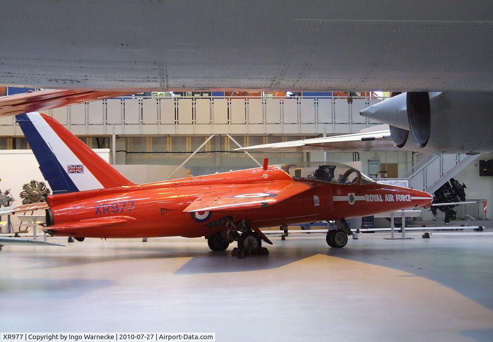XR977, 1964 Hawker Siddeley Gnat T.1 C/N FL574, Folland (Hawker Siddeley) Gnat T1 at the RAF Museum, Cosford