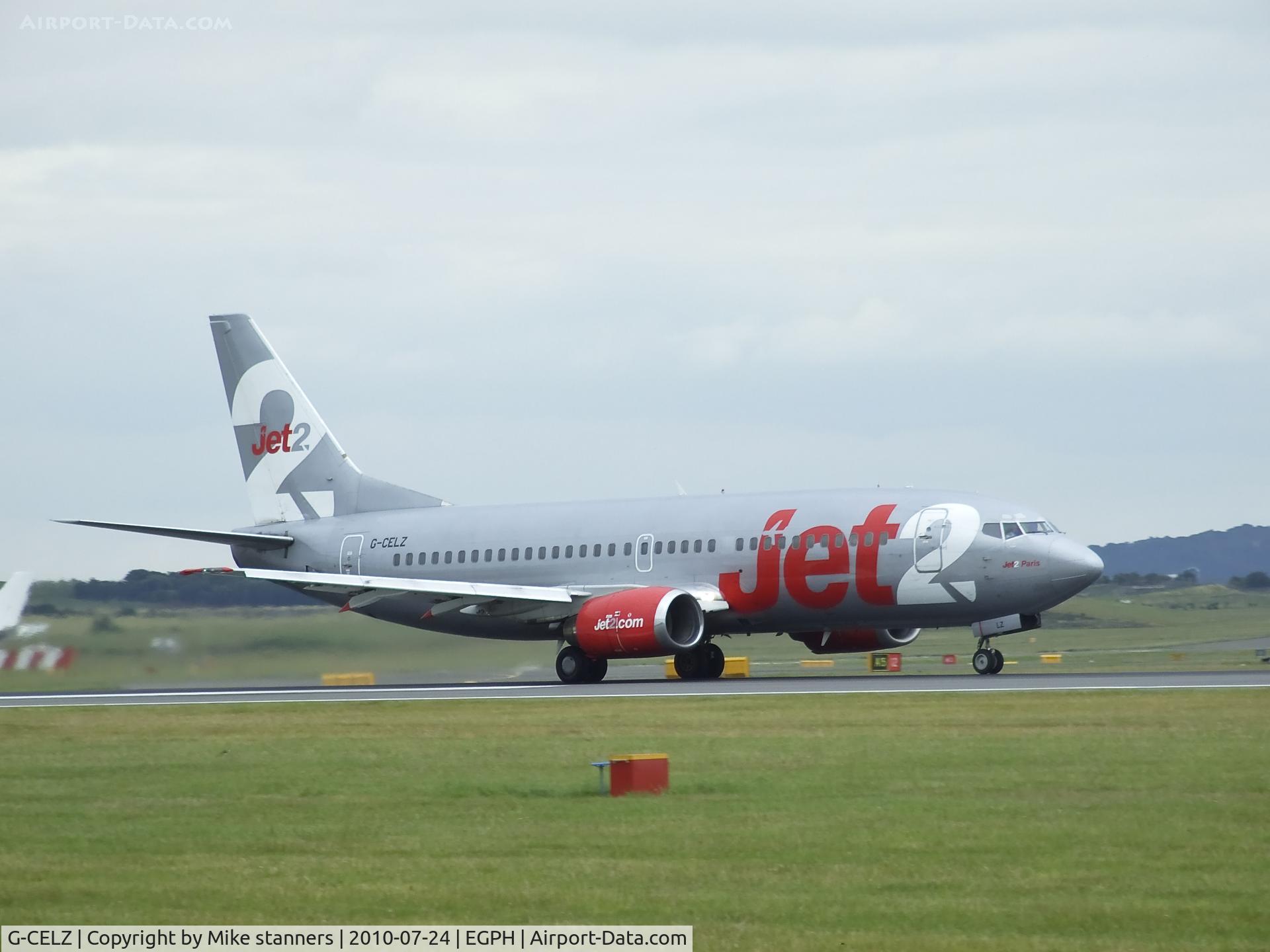 G-CELZ, 1986 Boeing 737-377(QC) C/N 23658, Jet2 B737-377 on runway 24 At EDI
