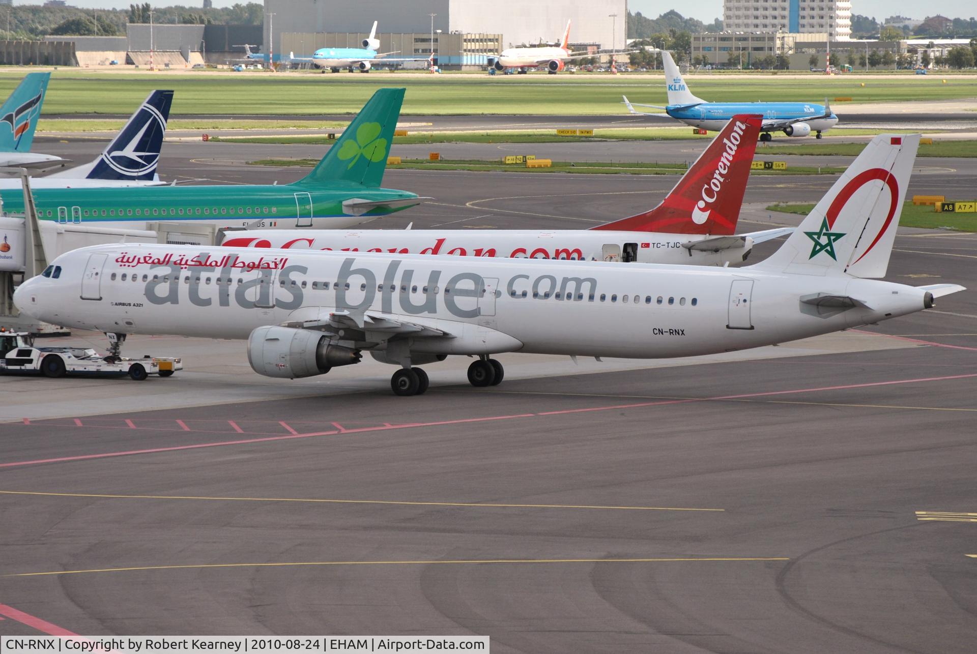 CN-RNX, 2003 Airbus A321-211 C/N 2064, RAM pushing back