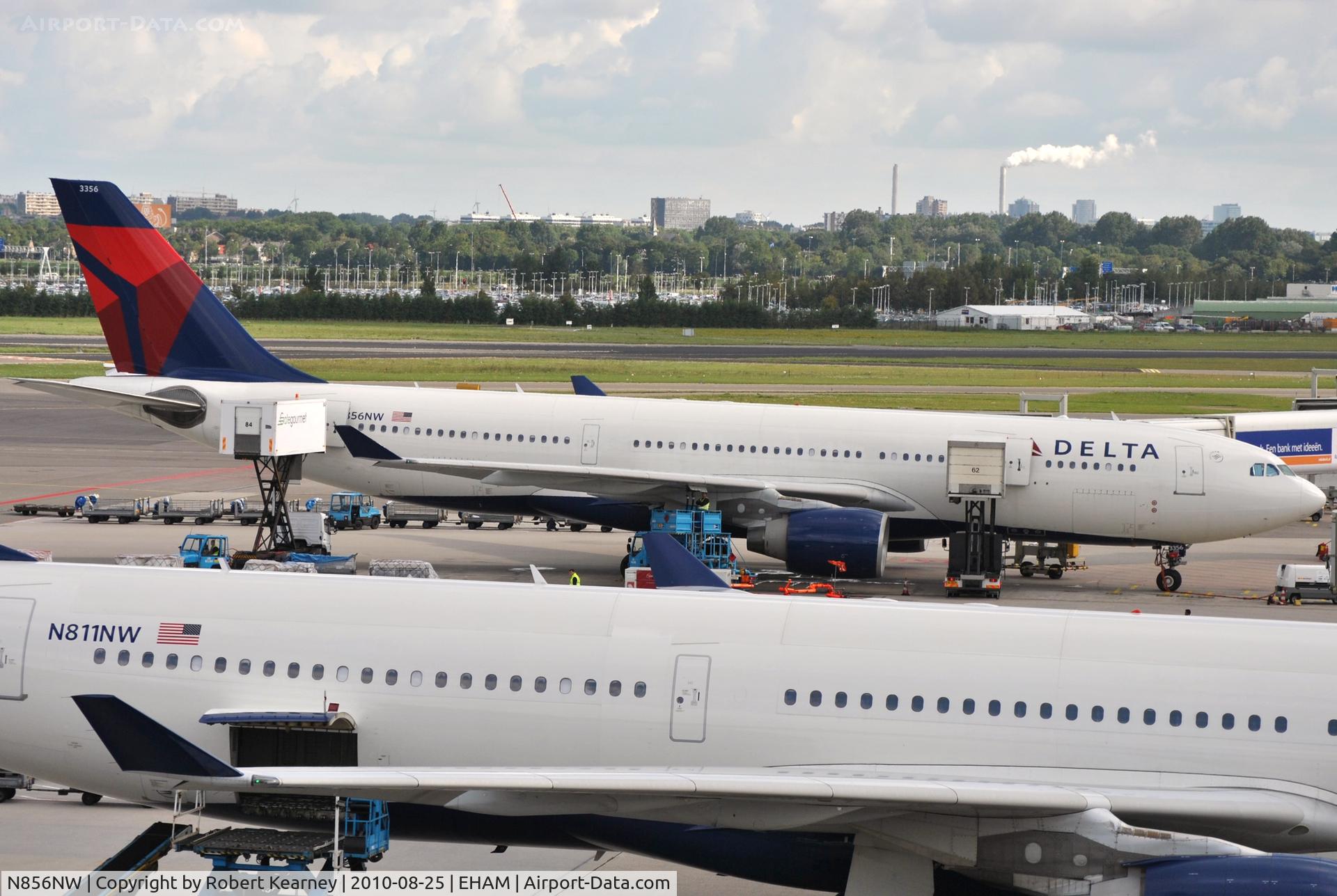 N856NW, 2004 Airbus A330-223 C/N 0631, One of many DAL sitting on stand