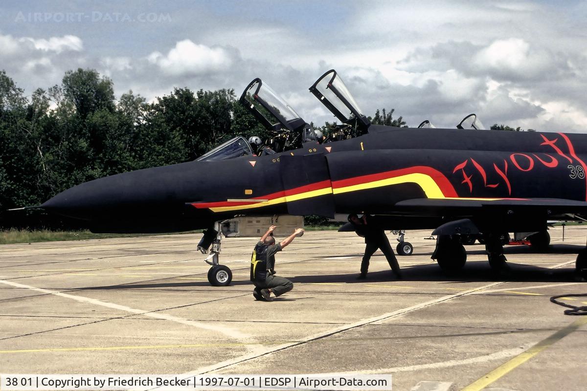 38 01, 1972 McDonnell Douglas F-4F Phantom II C/N 4607, start up during the 