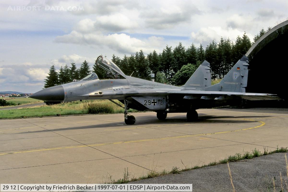 29 12, Mikoyan-Gurevich MiG-29A C/N 2960525132/3509, MiG29A at Fliegerhorst Pferdsfeld