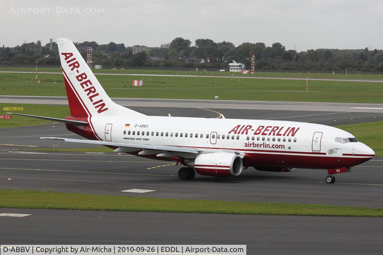 D-ABBV, 2001 Boeing 737-7Q8 C/N 30629, Air Berlin, Boeing 737-7Q8, CN: 30629/1011