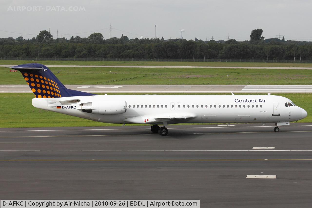 D-AFKC, 1996 Fokker 100 (F-28-0100) C/N 11496, Contact Air, Fokker F100, CN: 11496