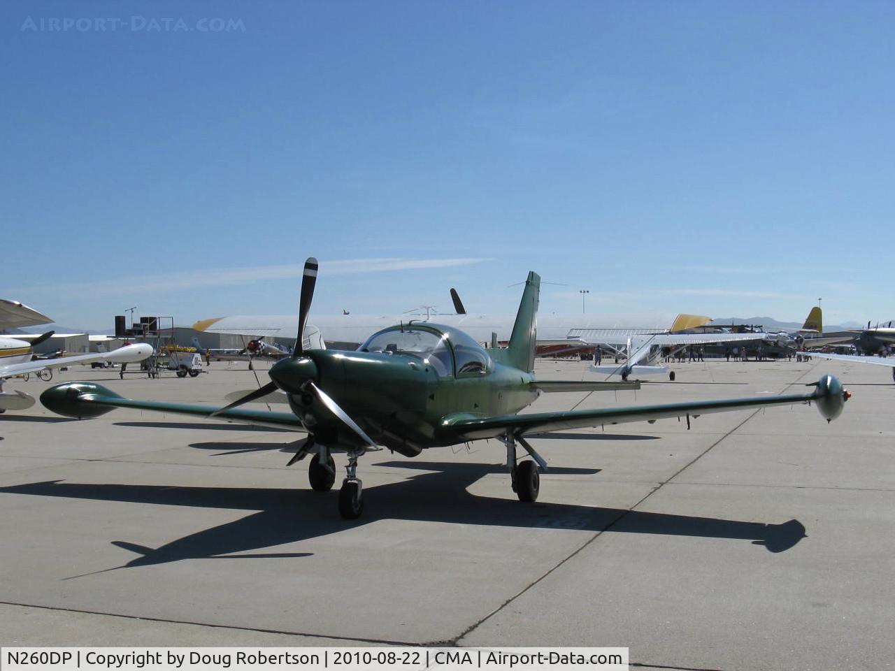 N260DP, 1983 SIAI-Marchetti SF-260TP C/N 009/62-002,  1983 SIAI-KMarchetti SF.260TP Allison 250-B17-D Turboprop 350 shp, flown from right side