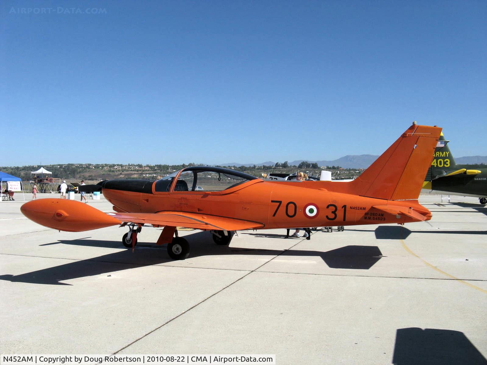 N452AM, SIAI-Marchetti F-260C C/N 40-004, SIAI Marchetti F.260C, Lycoming IO-540-e4A5 260 Hp, flown from right seat