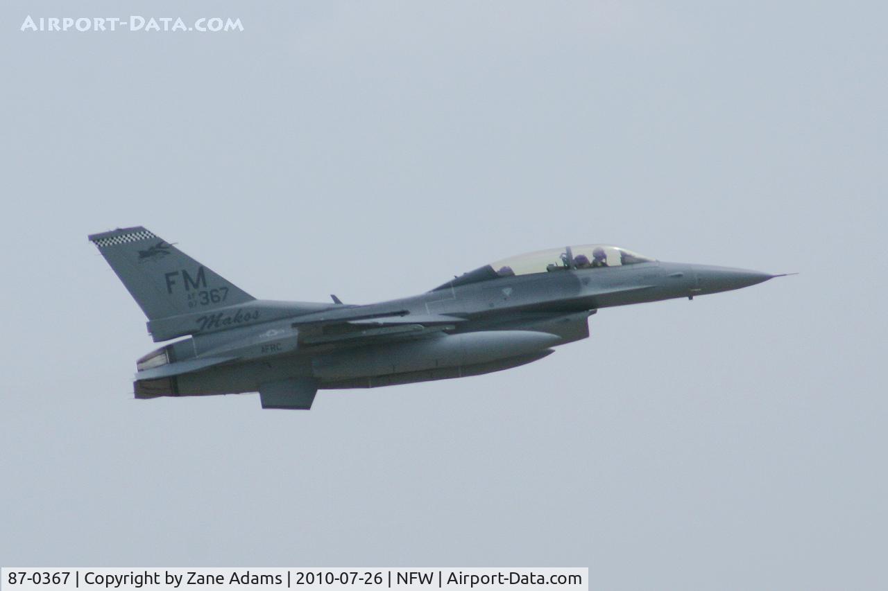 87-0367, 1987 General Dynamics F-16D Fighting Falcon C/N 5D-61, Departing NASJRB Fort Worth - Carswell Field