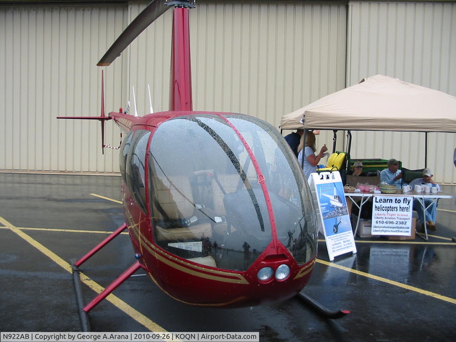 N922AB, 2001 Robinson R44 C/N 1083, Nose view