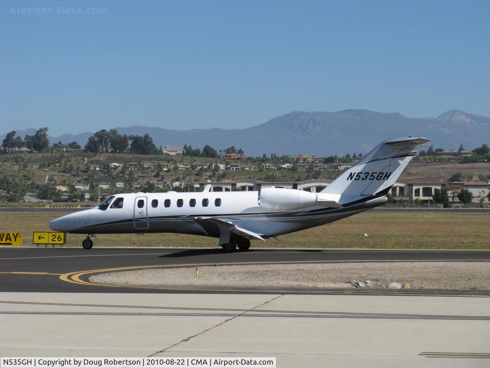 N535GH, 2005 Cessna 525B CitationJet CJ3 C/N 525B-0054, 2005 Cessna 525B CITATION CJ3, two Williams FJ 44-31 Turbofans 2,780  lb st each, taxi to Rwy 26