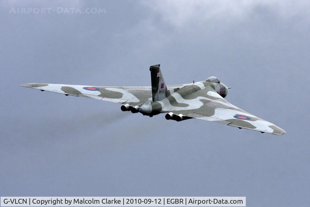 G-VLCN, 1960 Avro Vulcan B.2 C/N Set 12, Avro 698 Vulcan B2 captured whilst carrying out a few circuits of Breighton Airfield during the September 2010 Helicopter Fly-In.