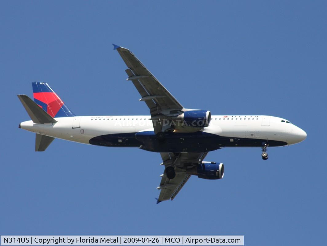 N314US, 1991 Airbus A320-211 C/N 160, Delta A320