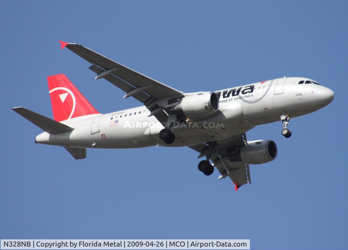 N328NB, 2001 Airbus A319-114 C/N 1520, Northwest A319
