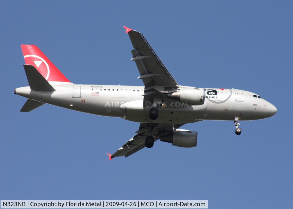 N328NB, 2001 Airbus A319-114 C/N 1520, Northwest A319