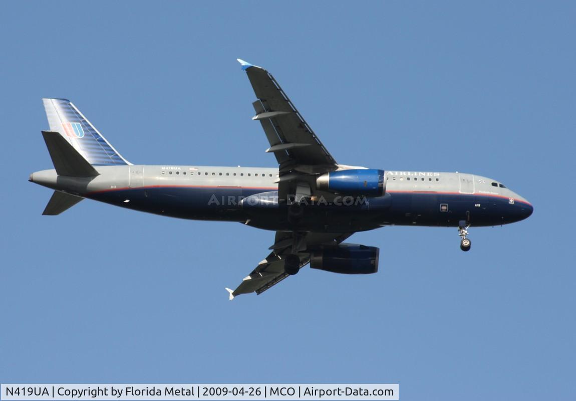 N419UA, 1994 Airbus A320-232 C/N 487, United A320