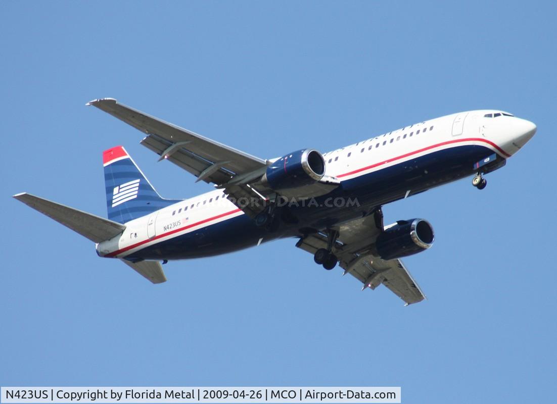 N423US, 1989 Boeing 737-401 C/N 23990, US Airways 737-400