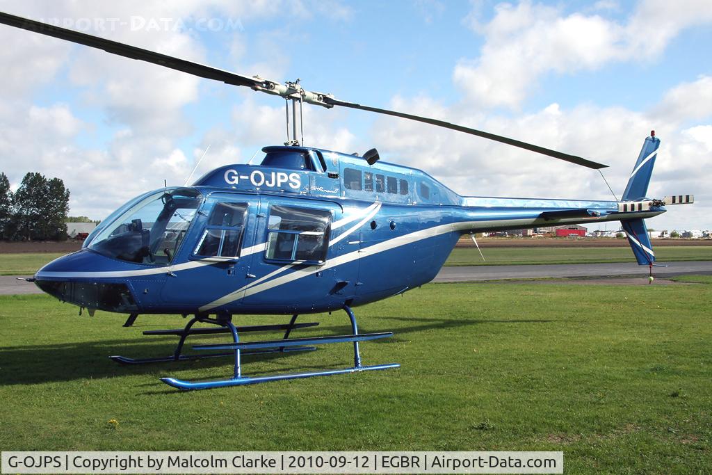 G-OJPS, 1974 Bell 206B JetRanger II C/N 1484, Bell 206B at Breighton Airfield during the September 2010 Helicopter Fly-In.