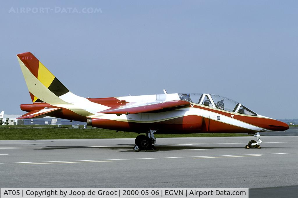 AT05, Dassault-Dornier Alpha Jet 1B C/N B05/1018, special colors for 20 yaers Alpha Jet in Belgian AF service.