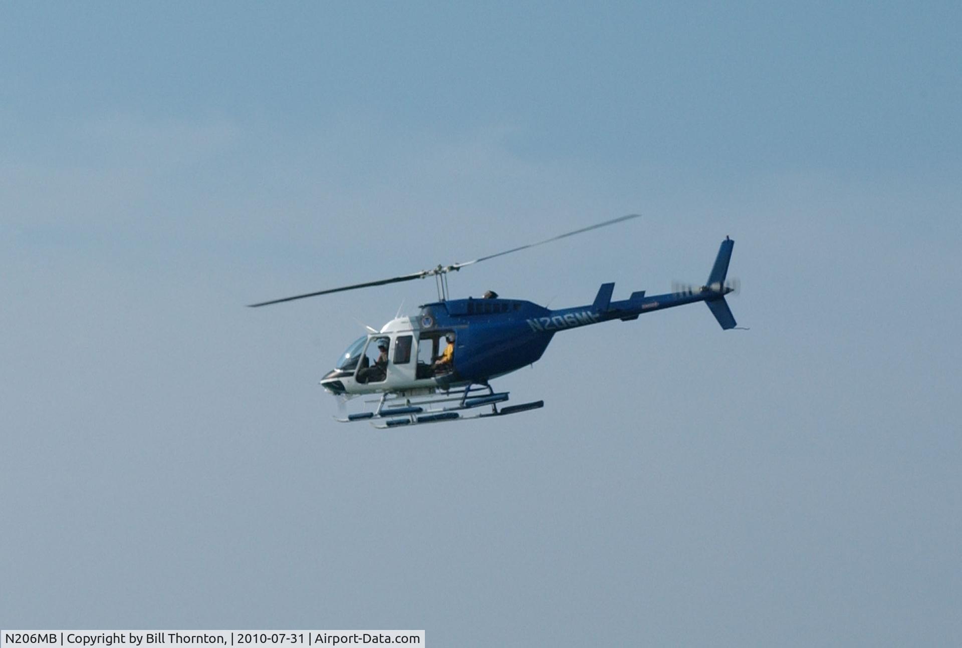 N206MB, 1989 Bell 206L-3 LongRanger III C/N 51321, A Bell Jet Ranger on Oil Search duty looking for oil from the Deep Water Horizon (BP) leak along the Gulf of Mexico in Miramar Beach, Fla. on July 31, 2010. (an f-stop 5.6 photo)