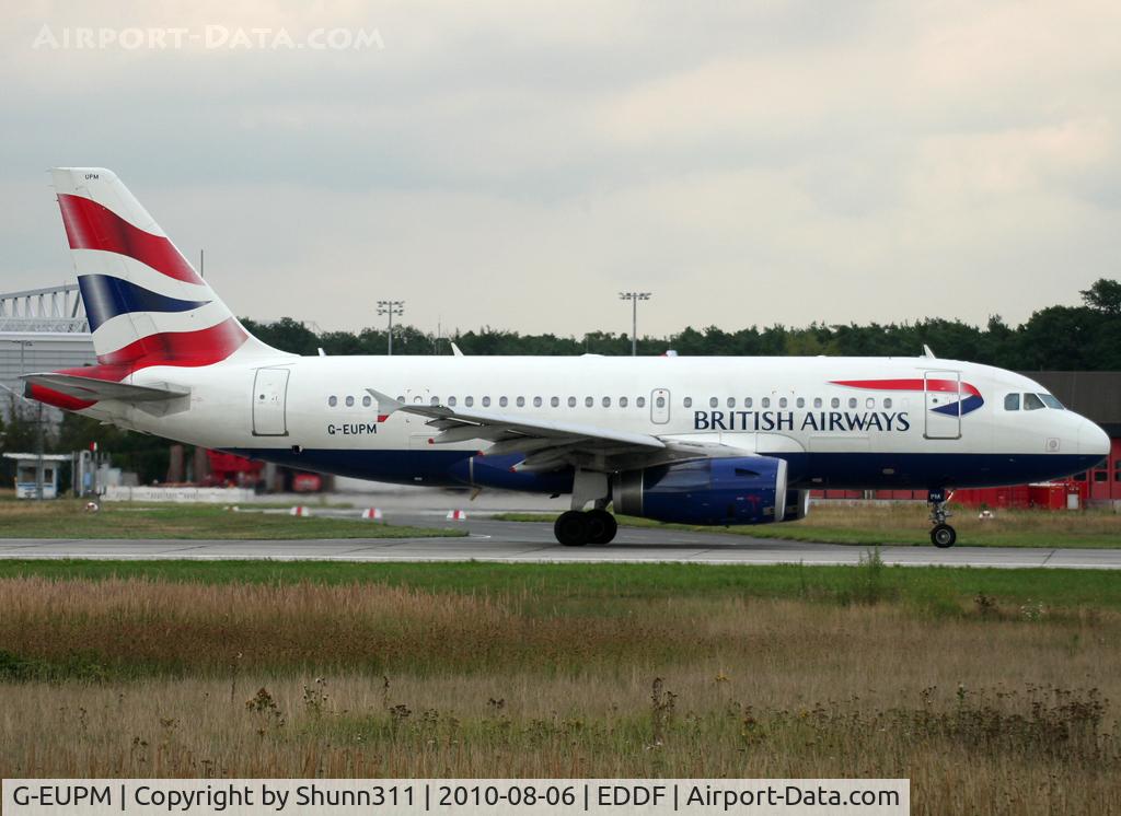 G-EUPM, 2000 Airbus A319-131 C/N 1258, Taking off rwy 18