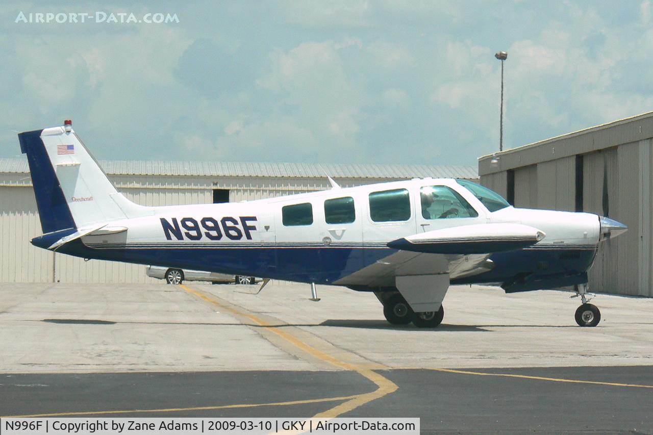 N996F, 1996 Raytheon Aircraft Company A36 Bonanza C/N E-3042, At Arlington Municipal Airport - Texas