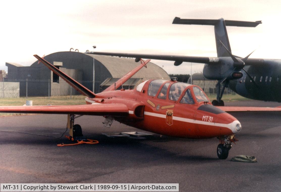 MT-31, Fouga CM-170R Magister C/N 288, RAF Leuchars Air Show September 1989