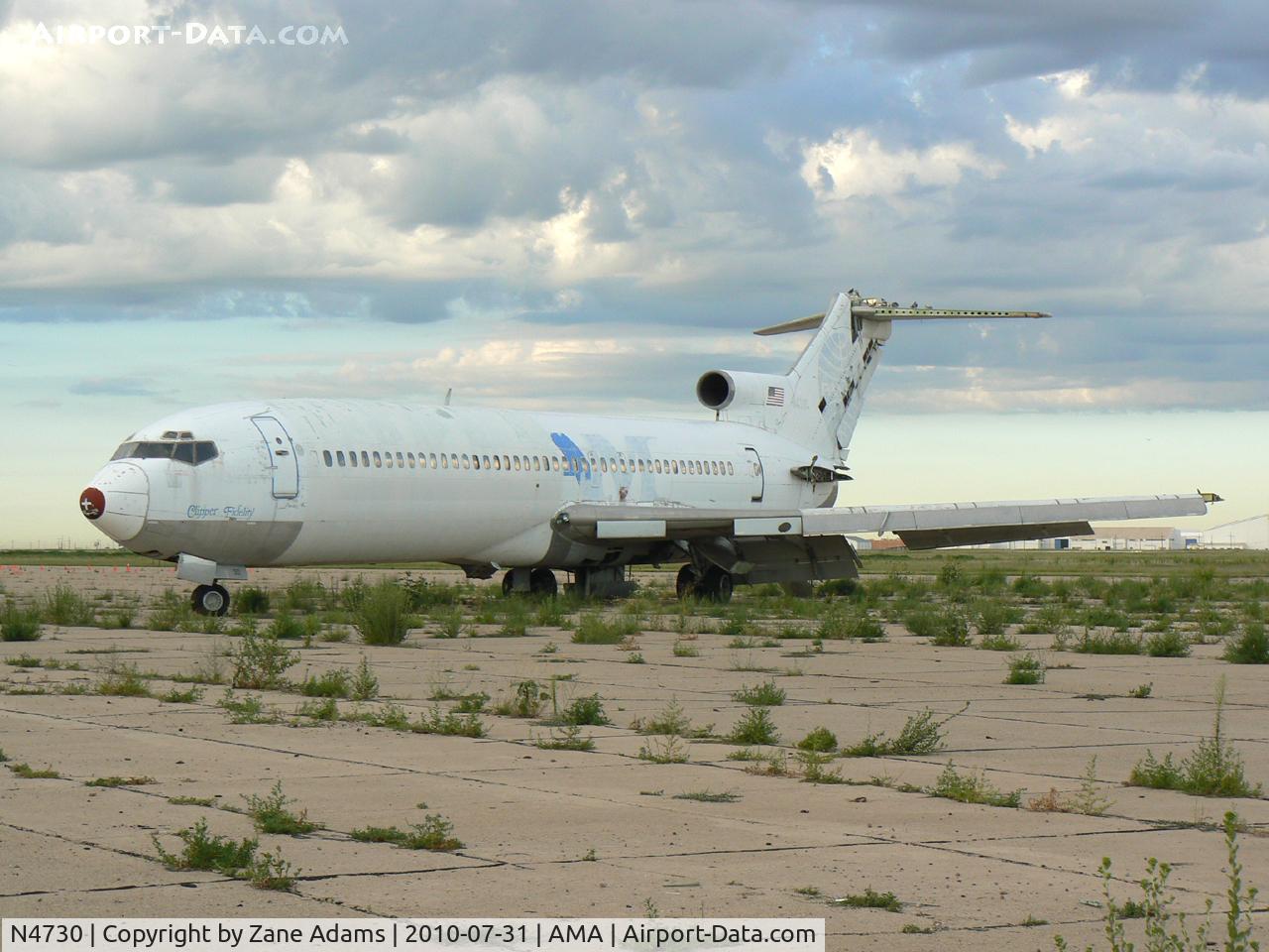 N4730, 1967 Boeing 727-235 C/N 19450, Former Pam Am 727 at Amarillo - this airframe is currently used for law enforcement and fire department training.