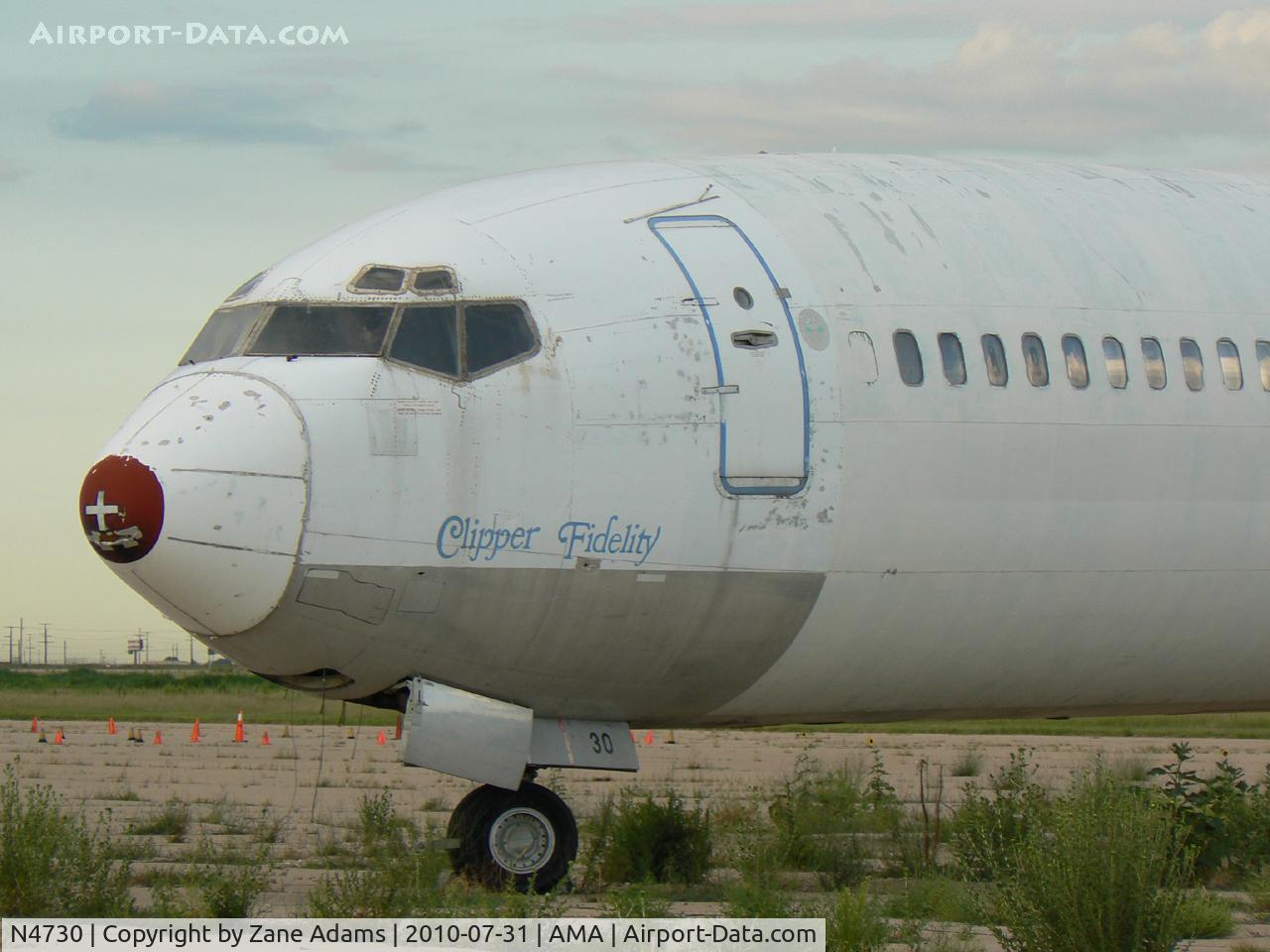 N4730, 1967 Boeing 727-235 C/N 19450, Former Pam Am 727 at Amarillo - this airframe is currently used for law enforcement and fire department training.