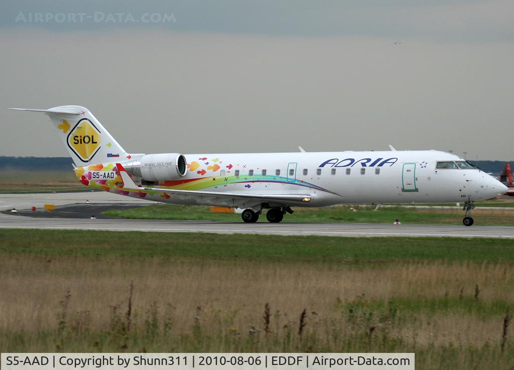 S5-AAD, 1997 Canadair CRJ-200LR (CL-600-2B19) C/N 7166, Taking off rwy 18 in SIOL c/s